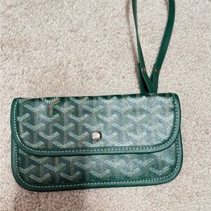 Goyard Green Wristlet Clutch